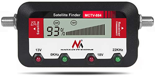 Maclean MCTV-884 Misuratore Digitale Del Segnale Satellitare Finder LCD FullHD HDTV 4K