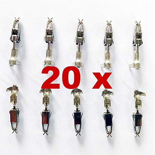 KFZ Ersatz Stecker Einspritzdüse Benziner BOS EV1 (20 x Terminals Female) for Normal+Low 2,3,4,5,6,7,8,9,10 pin 1287013003, 1 287 013 003, 1037906240, 1 037 906 240, 191972525B, 282193-1