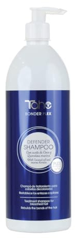 Tahe Bonder Plex Champú Defender para Cabellos Decolorados con Aceite de Coco y Queratina Marina (1 l (Paquete de 1))