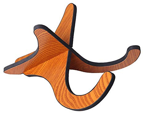 Yicare Gitarrenständer Akustikgitarre Ukulele Ständer Holzklapp Abnehmbare Musikinstrumente Ständer Tragbare X-Rahmen Ukulele Halter