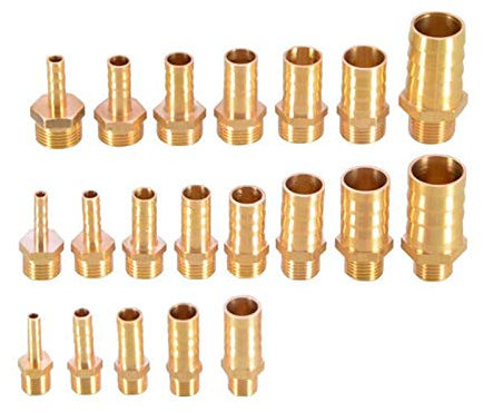 Tuanie Lnanqing-schlauchverbinder Messing 4mm 6mm 8mm 10mm 12mm 19mm Schlauch Barb Heck 1/8 1/4 1/2 3/8 männlicher Messingstecker-Koppler-Adapter, Anschluss für Gartenschlauch