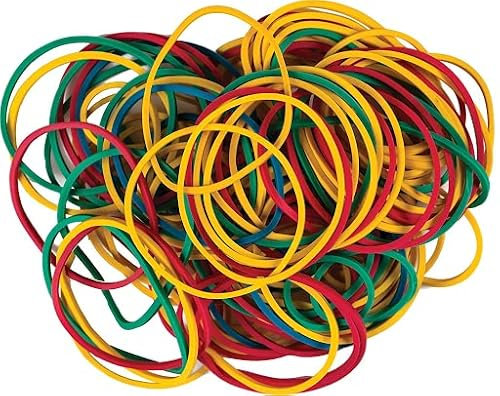 (𝟑𝟎𝟎 𝐆𝐫𝐚𝐦𝐬) Rubber Bands Coloured Elastic Bands File Folder Elastic Bands Heavy Duty Bands for Hair Home, Pens, Catapults, Bills, Bank Paper, Office Supplies (300 Grams)