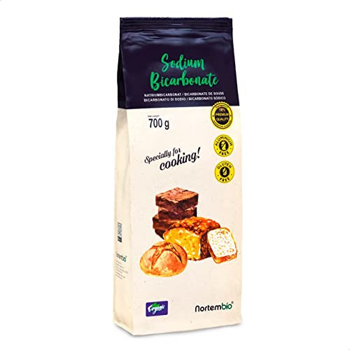 Nortembio Bicarbonato de Sodio Alimentario 700g 100% Natural, Sin Aluminio, Vegano, Apto para Celíacos y Repostería | Incluye eBook de Recetas GRATIS