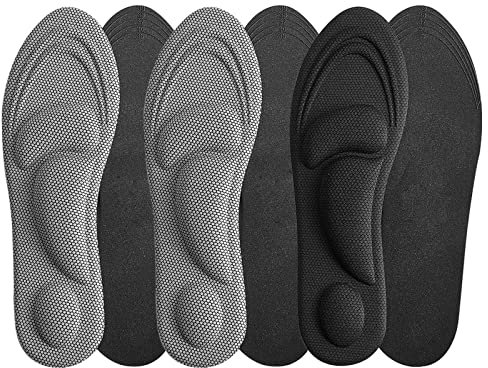 Komfort Arch Support Orthopadische Einlegesohlen, Tiuxiu 3 Paare Schuheinlagen bei Plantarfasziitis Fersensporn Plattfu? Einlegesohlen Arbeitsschuhe Fur Herren & Damen