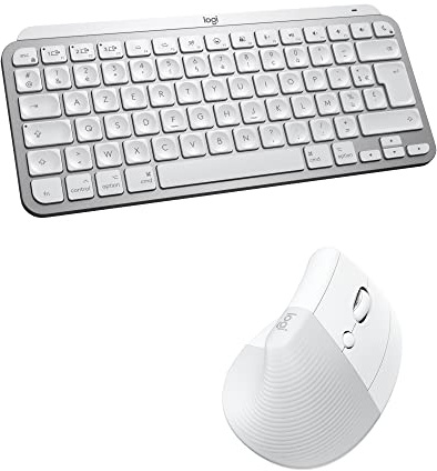 Logitech Ensemble Clavier MX Keys Mini for Mac et Souris Ergonomique Verticale Lift for Mac - sans Fil, Bluetooth, Touches rétroéclairées, Silencieux, macOS/iPadOS/MacBook/iMac/iPad - AZERTY FR