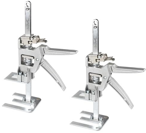 DBREAKS Lève-Plaques Manuel, 2 pièces Cric Manuel Meuble, 38cm Bras d'économie de Main-d'œuvre, Labor Saving Leve Meuble Cric Outil, pour les Planchers, Portes, D'armoires(Version nouvelle/améliorée)