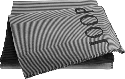 Joop! Wohndecke Touch Baumwollmischung anthrazit/schwarz Größe 220x240 cm