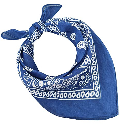 Bandana 100% Baumwolle 3/5/10 Set für Damen Herren Kinder Unisex Einfarbig und/oder Paisley Muster Code A644