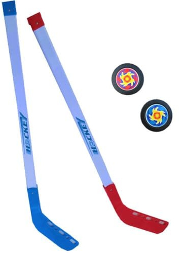 Ensemble De Bâtons De Hockey Kids Street, Bâtons De Hockey De Rue pour Les Jeunes avec Balle De Hockey À Rouleaux en Plein Air, Entrée De Hockey Parfaite pour Enfants