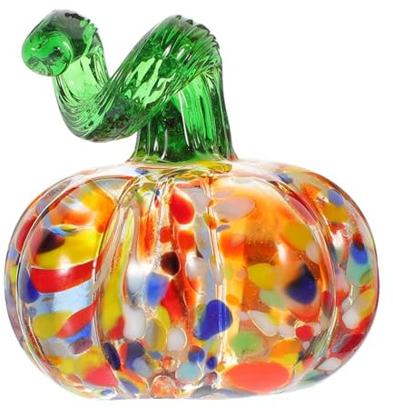 Warmhm Glasgeblasener Kürbis-Ornament Raumdekoration Kleiner Glaskürbis für Haushaltsdekoration Glasornament Kürbisverzierung für Gemütliche Atmosphäre