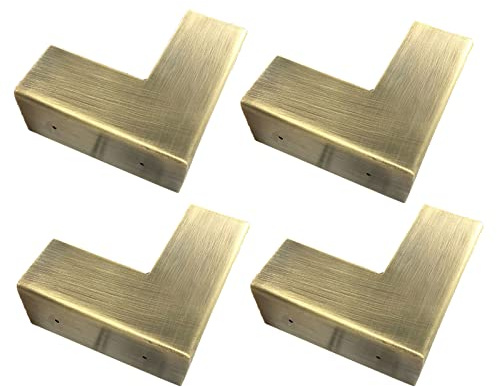 FLaig Eckenschutz, dekorativer Metall-Schreibtischkantenschutz, Schutzecken for Boxen, Tischeckenschutz aus Metall, dekorativer Eckenschutz, Retro-Kantenschutz, Eckenschutz for Holz, Kantensicherheit