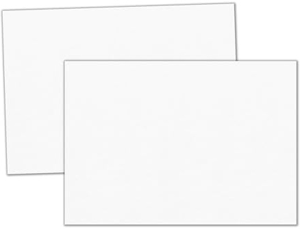 60 Blatt, 350g A5 Dickes Papier Fotokarton, Moderationskarten Weiß | Karteikarten Blanko, Tonkarton Pappe