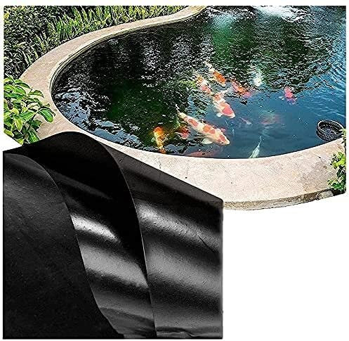 Schwarze Teichfolie, Gartenlandschaftsbau-Poolfolie, große Fischteichfolie, Flexible Wassergarten-Fischteichfolie, Elastizität HDPE, für Teich, Wasserfall und Wasserspiele
