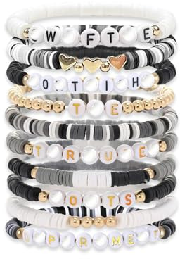 FUNTE® Colorful Friendship Bracelets, 11pcs T-a-y Bracelet Set - Singer Jewellery Music Party Jewelry Accessories For Fans