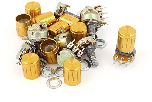 10 Stück 20K Variable Widerstände OHM Linear Taper Drehpotentiometer 20KB B20K Potentiometer mit Knöpfen Replacement resistor