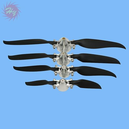 Lilianos 1 Set HY Alu Electric Model Glider Flying Folding Propeller Assembly Paddle Diameter 6-13.5 Inch for RC Airplane - (Color: 1 Set 9x6, CN)