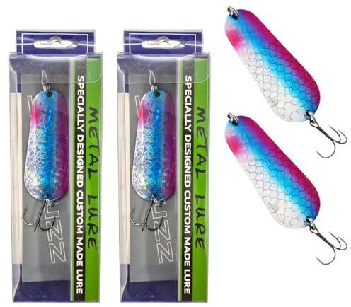 SEABUZZ Blinker Set 23g/6,5cm - Hecht & Barsch & Zander Angelköder | Drillingshaken Metalllöffel Harte Köder Set - Spinner Angeln Sport Set - Angel Spoon - Hechtköder - Barschköder