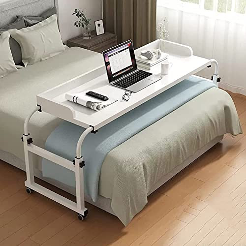 Verstellbarer Betttisch für Zuhause und Büro, ausziehbare Höhe und Länge, mobiler Laptop-Arbeitsplatz (schwarz, 140 cm)