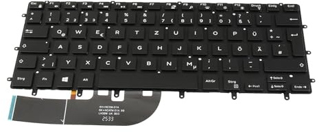 Dell 9ZNCALN201 Original Tastatur DE (deutsch) schwarz/schwarz mit Backlight für Precision 15 (5520), XPS 15 (9570)