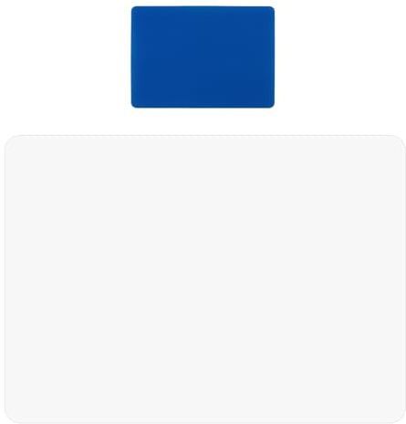 Große Silikonmatte 30x40cm, rutschfeste Tischunterlage, Hitzebeständige Antihaftmatte, Tischunterlage, wiederverwendbar, lebensmittelecht (Transparent, 40x30cm), mit 1 Stück blaue Silikondichtung