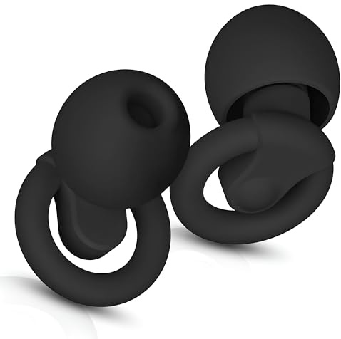 AMRON Ear Plugs for Sleep Noise Cancelling -33dB Reusable Soft Silicone Hearing Protection Earplugs with 4 Eartips L,M,S,XS and Carrying Case for Sleeping, Focus, Concerts, Travel, Study