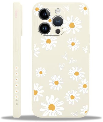 Yoedge Handyhülle für iPhone 11 Pro Hülle, Aesthetic Blumen Daisy Herz Muster Niedlich Design Mädchen Frauen Cover, Weich Silikon Stoßfest Case Kratzfest Schutzhülle für iPhone 11 Pro 5,8,Heart