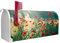 banjado® Amerikanischer Briefkasten - US Mailbox/Letterbox mit Motiv Waldmohn 51x22x17cm - Postkasten Stahl aus Amerika – Briefkasten amerikanisch weiß pulverbeschichtet