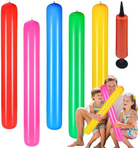 Niesel Spaghetti da nuoto | 5 pezzi spaghetti da nuoto | Asta gonfiabile portatile per viaggi attività adulti