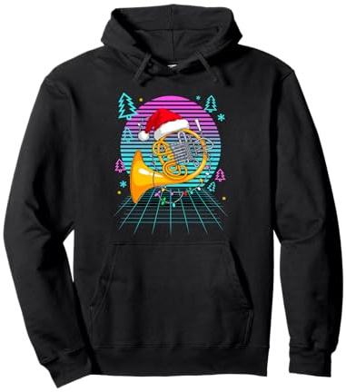 Noël Synthwave Cor D’Harmonie Corniste Sweat à Capuche