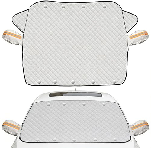 Car Windscreen Sun Shade, 99% UV Rays Block with 9 Magnets for Quick Fixing | Universal Large (170 × 143 cm) Car Windshield Frost Guard – Heat Shield & All-Season UV & Frost Protection for SUV, Van Truck