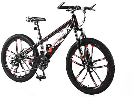 Cyclux Kinderfahrrad 24 Zoll Mountainbike für 8–12 Jahre – 21-Gang Shimano, Scheibenbremsen – Orange