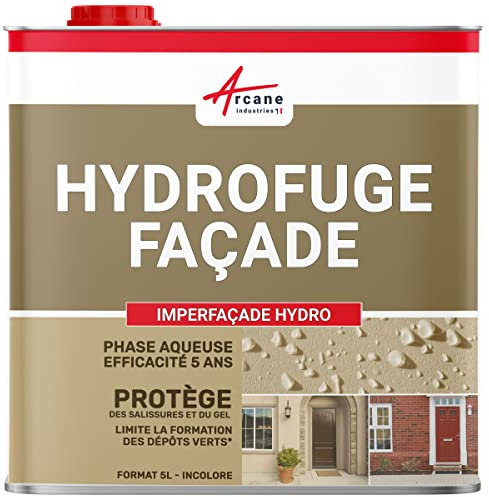 Imperméabilisant mur, hydrofuge façade, pierre, brique, enduit, crépi : Imperfacade hydro - 5 L (jusqu'à 25 m²) - ARCANE INDUSTRIES