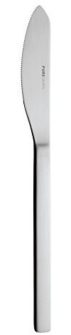 Puresigns ONE Extra Pizzamesser mit scharfem Wellenschliff 23cm Edelstahl Matt Silber 2 Stück 3010240