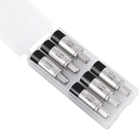 BERNSTEIN Drehmoment-Adapter Satz 6 Teilig 0.6-3.0 Nm Für 1/4 Zoll Bits | Schraubwerkzeuge Adapter Set | Legierter Stahl HRC 43-48