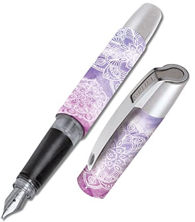 Online Füller Campus Indian Dream, Tinten-Füller für Rechtshänder, ergonomisches Griffstück, Iridiumfeder medium, Standard-Tintenpatronen, inkl. Kombipatrone blau, 1 Stück (1er Pack)