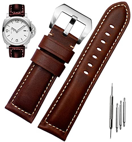 Niziruoup Uhrenarmbänder Leder 22mm 24mm 26mm für Panerai - Elegantes Uhrenarmband für Herren und Damen - Hochwertiger Ersatz für Uhr und Smartwatch