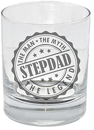 The Man The Myth The Legend Stepdad,Vaso de whisky grabado para padrastro, regalo de cumpleaños para el día del padre, regalo para padrastro, The Myth, The Legend Stepdad vaso de whisky grabado