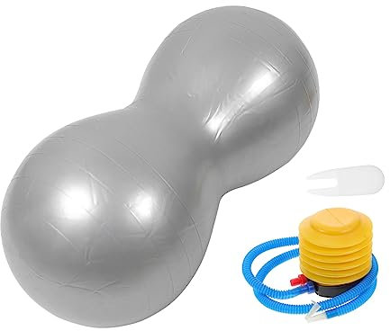 Supvox Massageball Erdnussform PVC Balance Yoga Ball Mit Pumpe Workout Fitness Pilates Physiotherapie Rumpfstärkung Und Stabilität Zuhause