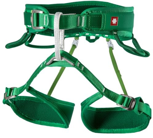 Ocun Twist Grün - Leichter bequemer 3-Schnallen Klettergurt, Größe XS-M - Farbe Green Medium