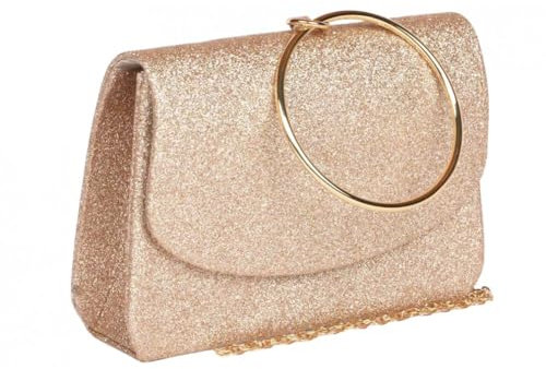 Nyls Création Abendtasche Gold Champagner Damen Abendtasche Abendtasche Hochzeit Botya – Größe: Einheitsgröße – Farbe: Gelb – Damen, gelb, Einheitsgröße