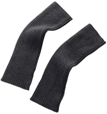 SLEDEZ Warmer Strick-Armwärmer Frühling Herbst und Winter Handgelenkschutz gestrickte Sport-Hüftschutzärmel (Color : Black, Size : 50cm)