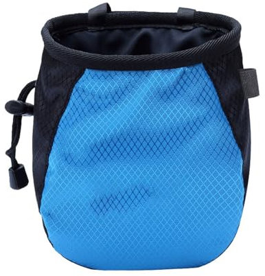 Kletter-Kreide-Tasche, rutschfeste Magnesia-Beutel, verstellbarer Kordelzug, Kreide, Outdoor-Sport, Hüftgürteltasche zum Klettern, Crossfit, Gewichtheben (blau)