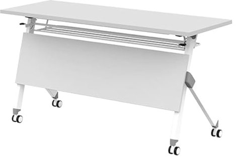 Konferenztische Moderner Klapp Konferenztisch Aus Holz Mit Metallrahmen, Mobiler Tragbarer Besprechungstisch, Büroschreibtisch, Seminar-Schulungstisch, Einfache Lagerung(120x40x75cm/47x16x30in)