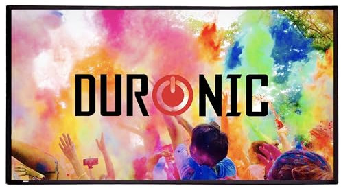 Duronic SFPS80 16:9 Schermo di Proiezione per Videoproiettore 80 Pollici Schermo Home Cinema 4K Full HD 3D Montaggio a Parete o Treppiede Perfetto per Casa, Ufficio, Scuola e Conferenze