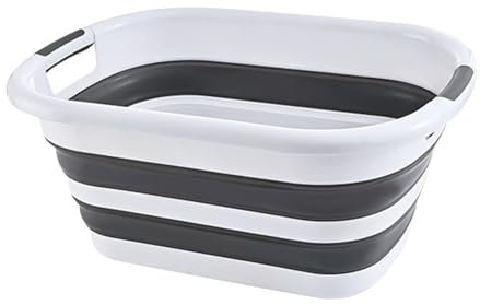 Cesta plegable para lavar platos, 40 L, para guardar ropa sucia, cesta plegable para ahorrar espacio, cesta plegable para ropa, armario del hogar, dormitorio, camping
