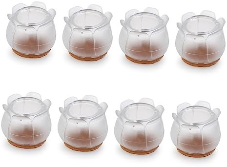 Housoutil Runde Stuhlbein-bodenschoner Filzgleiter Für Möbel – Geräuschlos Kein Verkratzen Einfach Zu Verpacken 29–34 Mm Durchmesser Silikongel-Box