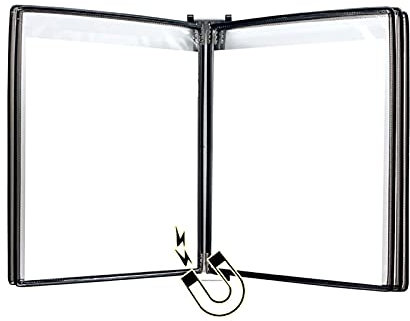 Ordner-Wand-Aktenhalter, Hängender Wand-Akten-Organizer, Magnetischer Dokumentenhalter A4, Wandmontierter Vitrine, Aktenhalter (Farbe: Rot, Größe: 13x9x2.3IN) (Farbe: Weiß, Größe: 13x9x2.3IN)(Black)