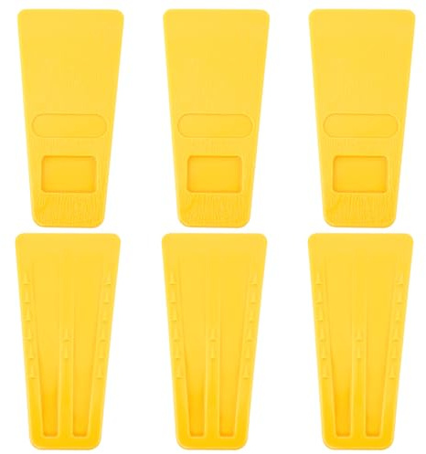 GWCYMYD 6PCS Fällkeil 12,9x6,6x2 cm Widerstandsfähig Baumkeile Schlagfestigkeit Wiederverwendbar Kunststoff Forstkeil zum Kontrollierten Fällen von Bäumen Bocken Schneidkeilen und Kettensägen