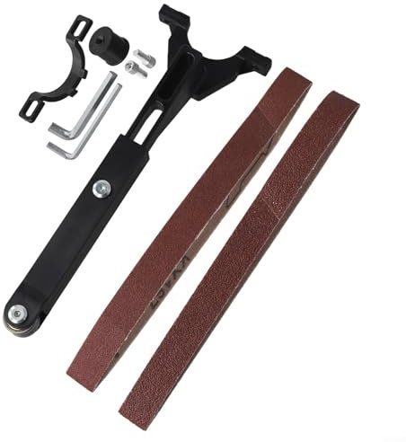 CWOQOCW Levigatrice a nastro Attacco Smerigliatrice angolare Adattatore Levigatrice a nastro Attacco Kit di conversione in metallo per utensili elettrici Lavorazione del legno