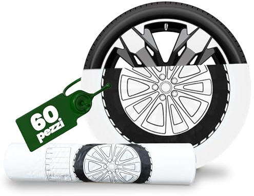 PLASTISAK - Bobina 60 Sacchi per Pneumatici Auto per Gommisti e Officine - Copri Gomme Auto Contro Polvere, Sporco e umidità - Custodie Pneumatici per Cambio Stagionale